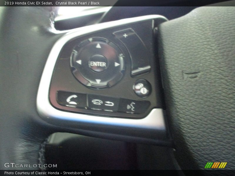 Crystal Black Pearl / Black 2019 Honda Civic EX Sedan