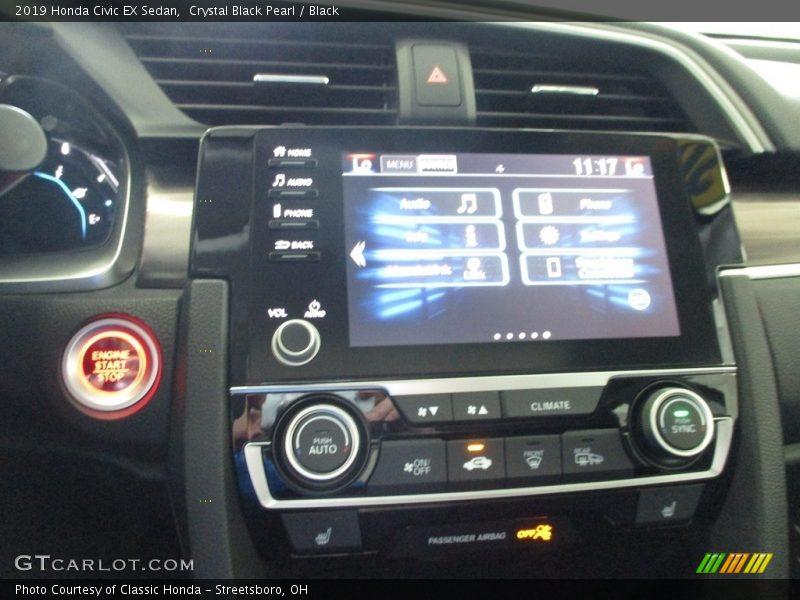 Crystal Black Pearl / Black 2019 Honda Civic EX Sedan