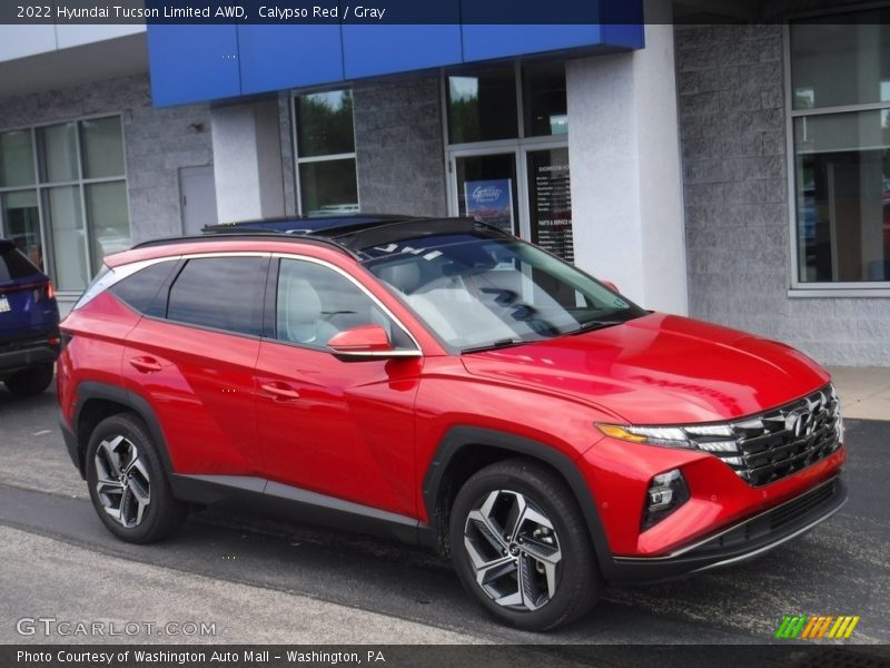 Calypso Red / Gray 2022 Hyundai Tucson Limited AWD