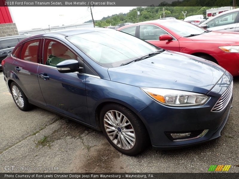 Blue Metallic / Charcoal Black 2018 Ford Focus Titanium Sedan