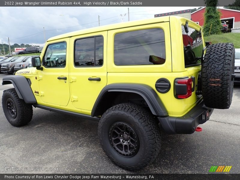 High Velocity / Black/Dark Saddle 2022 Jeep Wrangler Unlimited Rubicon 4x4