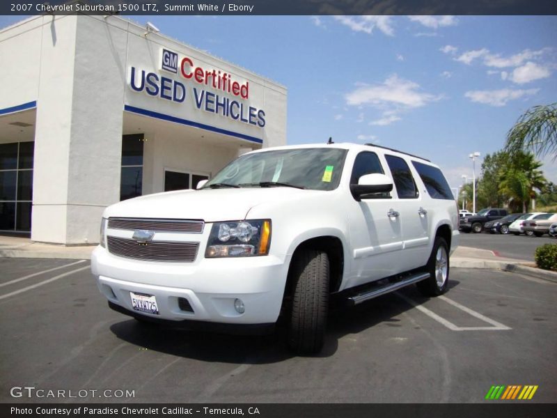 Summit White / Ebony 2007 Chevrolet Suburban 1500 LTZ