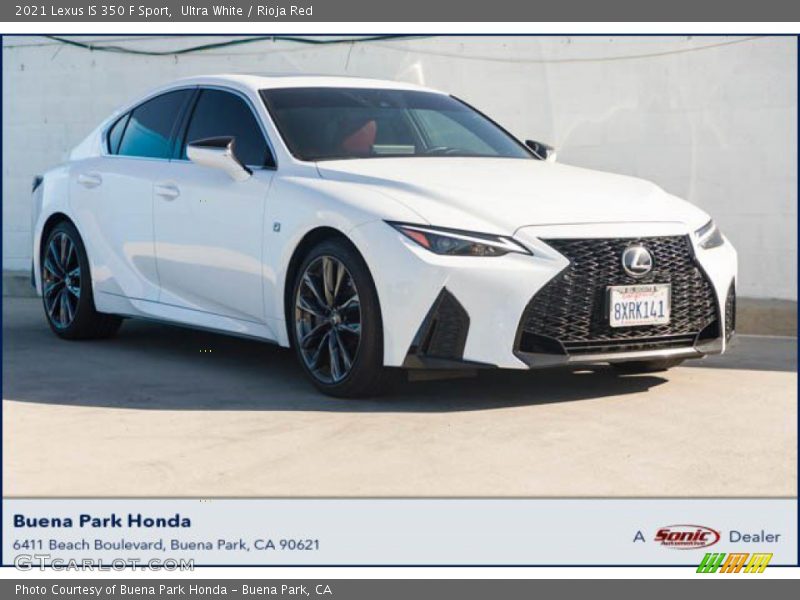 Ultra White / Rioja Red 2021 Lexus IS 350 F Sport