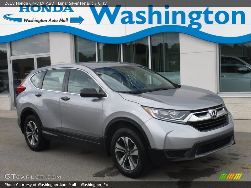 Lunar Silver Metallic / Gray 2018 Honda CR-V LX AWD