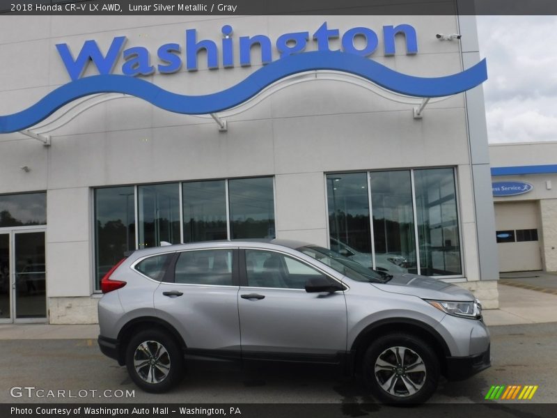 Lunar Silver Metallic / Gray 2018 Honda CR-V LX AWD