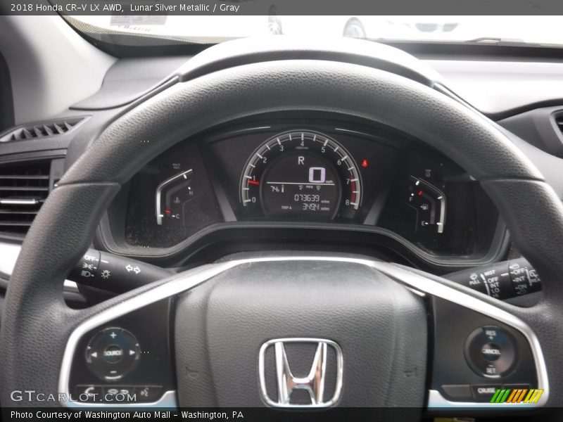 Lunar Silver Metallic / Gray 2018 Honda CR-V LX AWD