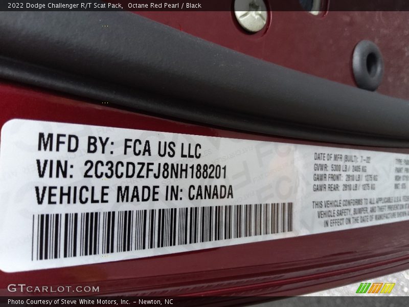 Octane Red Pearl / Black 2022 Dodge Challenger R/T Scat Pack