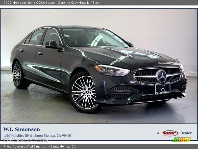 Graphite Gray Metallic / Black 2022 Mercedes-Benz C 300 Sedan