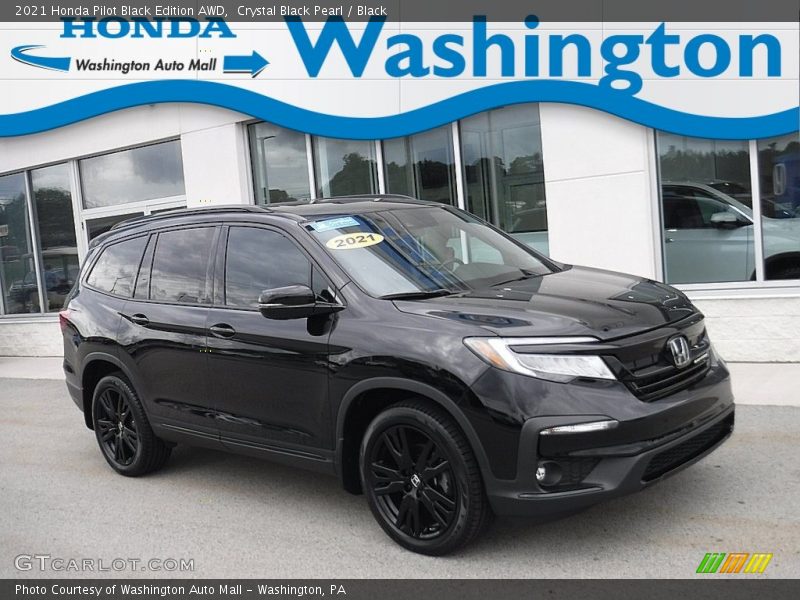 Crystal Black Pearl / Black 2021 Honda Pilot Black Edition AWD