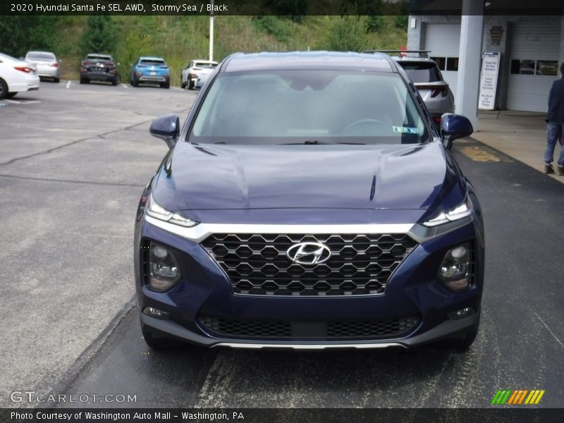 Stormy Sea / Black 2020 Hyundai Santa Fe SEL AWD
