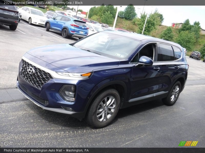 Stormy Sea / Black 2020 Hyundai Santa Fe SEL AWD