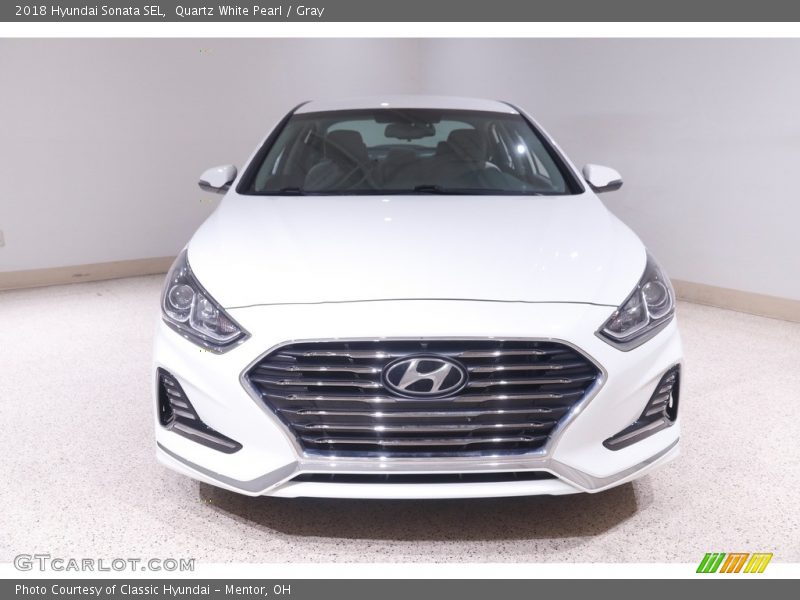 Quartz White Pearl / Gray 2018 Hyundai Sonata SEL