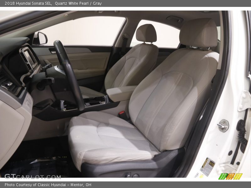 Quartz White Pearl / Gray 2018 Hyundai Sonata SEL