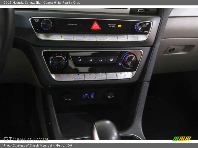 Quartz White Pearl / Gray 2018 Hyundai Sonata SEL