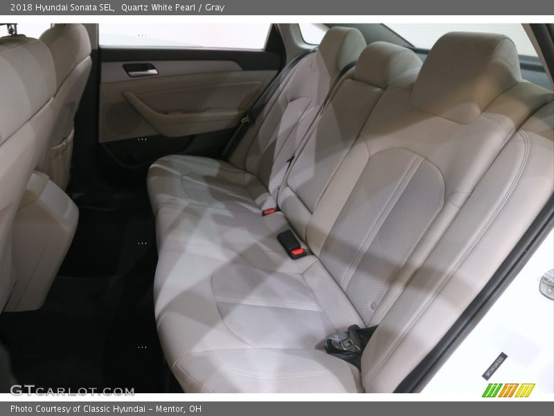 Quartz White Pearl / Gray 2018 Hyundai Sonata SEL