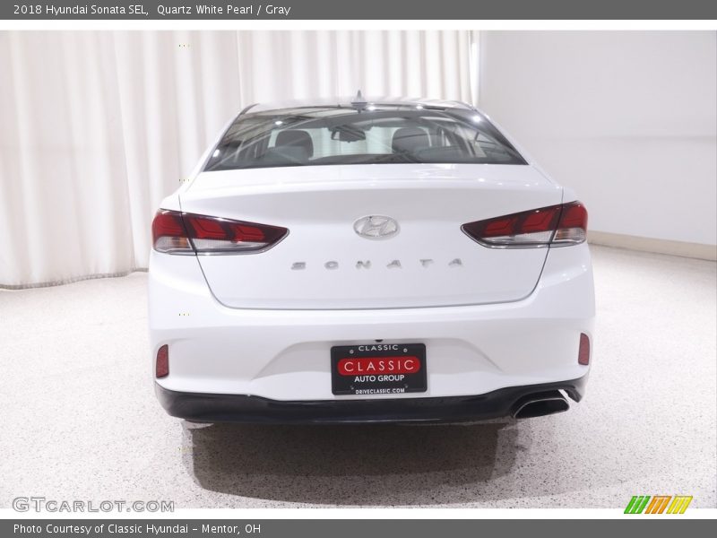 Quartz White Pearl / Gray 2018 Hyundai Sonata SEL