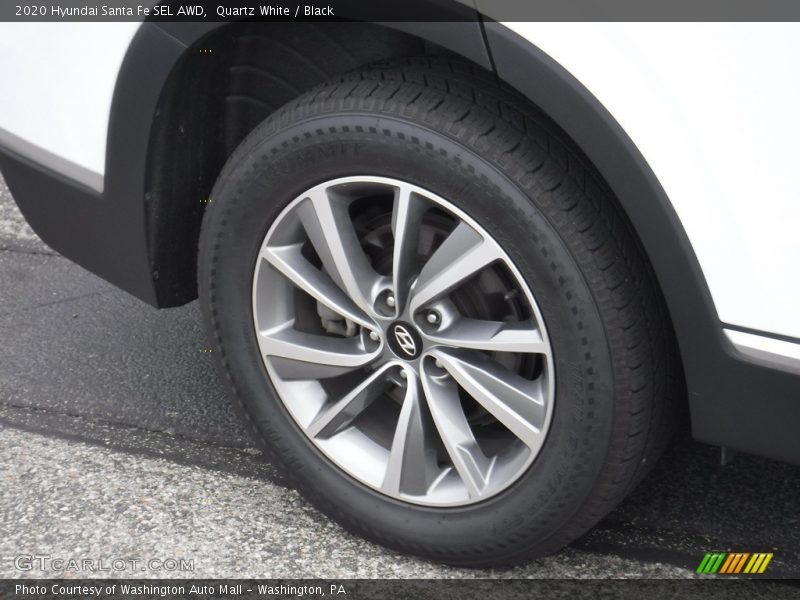 Quartz White / Black 2020 Hyundai Santa Fe SEL AWD