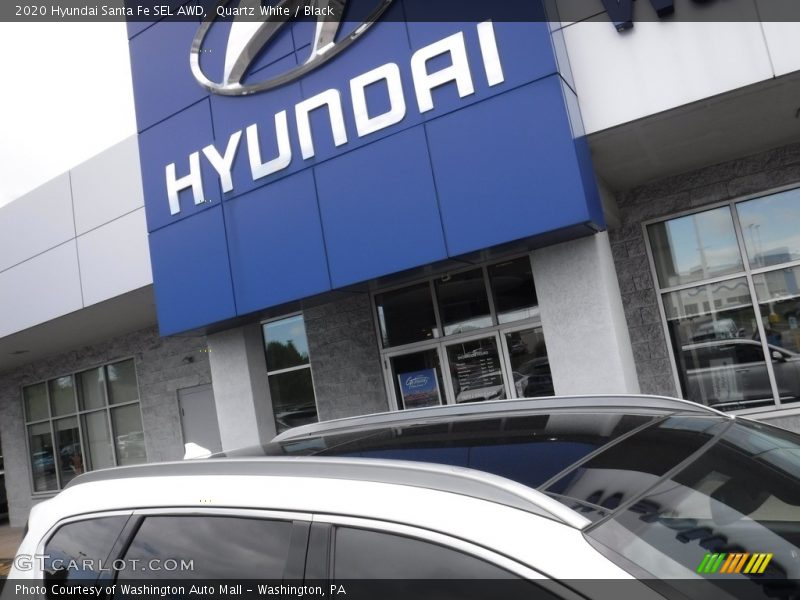 Quartz White / Black 2020 Hyundai Santa Fe SEL AWD