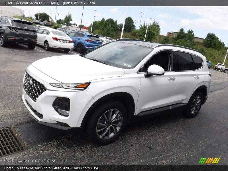 Quartz White / Black 2020 Hyundai Santa Fe SEL AWD
