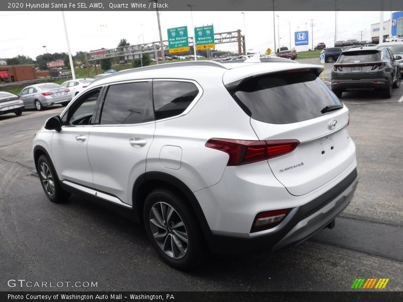 Quartz White / Black 2020 Hyundai Santa Fe SEL AWD