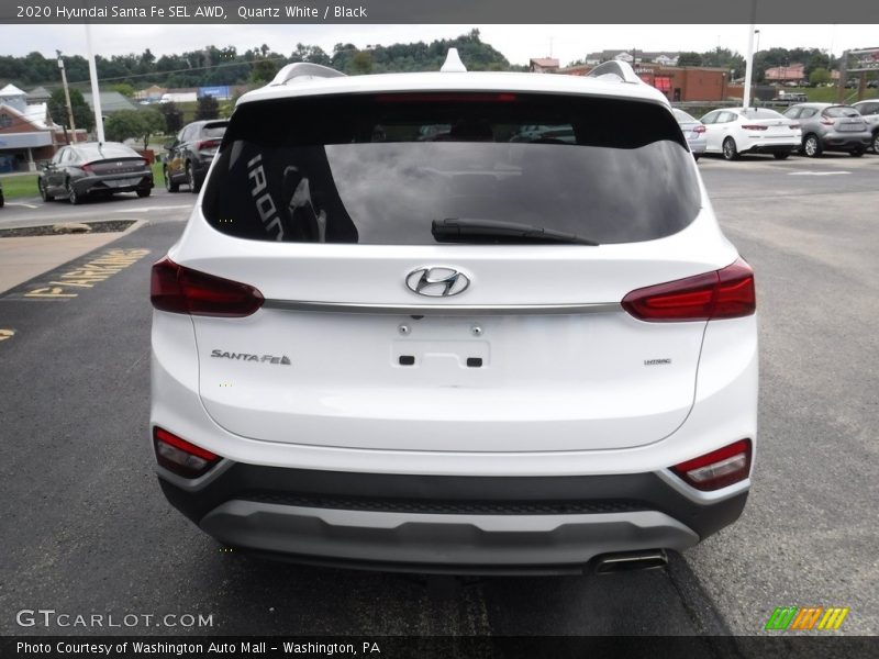 Quartz White / Black 2020 Hyundai Santa Fe SEL AWD