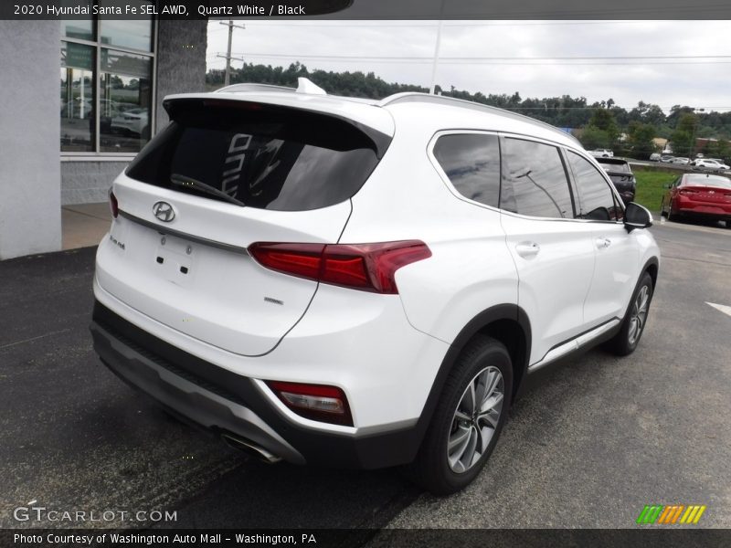 Quartz White / Black 2020 Hyundai Santa Fe SEL AWD