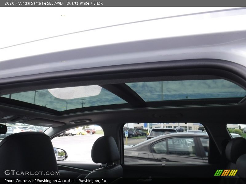 Quartz White / Black 2020 Hyundai Santa Fe SEL AWD