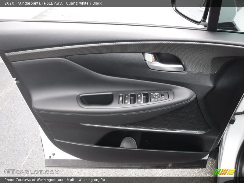 Quartz White / Black 2020 Hyundai Santa Fe SEL AWD