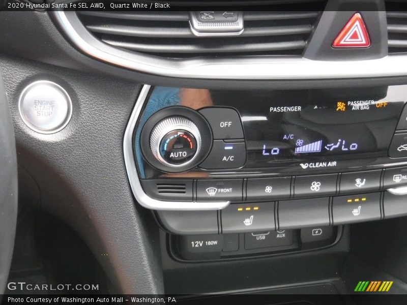 Quartz White / Black 2020 Hyundai Santa Fe SEL AWD