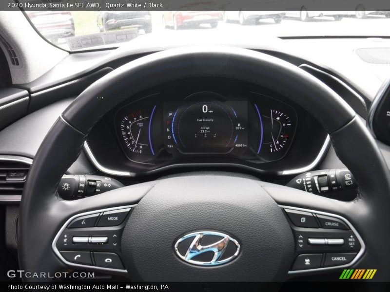 Quartz White / Black 2020 Hyundai Santa Fe SEL AWD