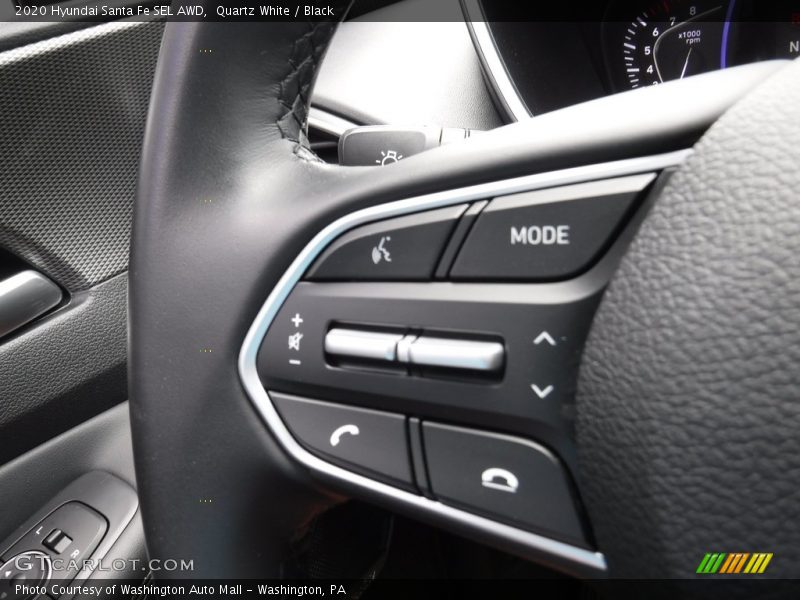 Quartz White / Black 2020 Hyundai Santa Fe SEL AWD