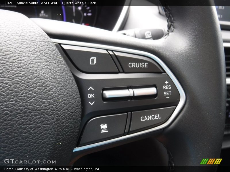 Quartz White / Black 2020 Hyundai Santa Fe SEL AWD