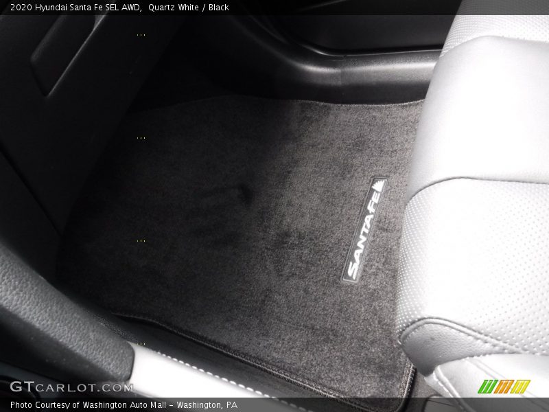 Quartz White / Black 2020 Hyundai Santa Fe SEL AWD