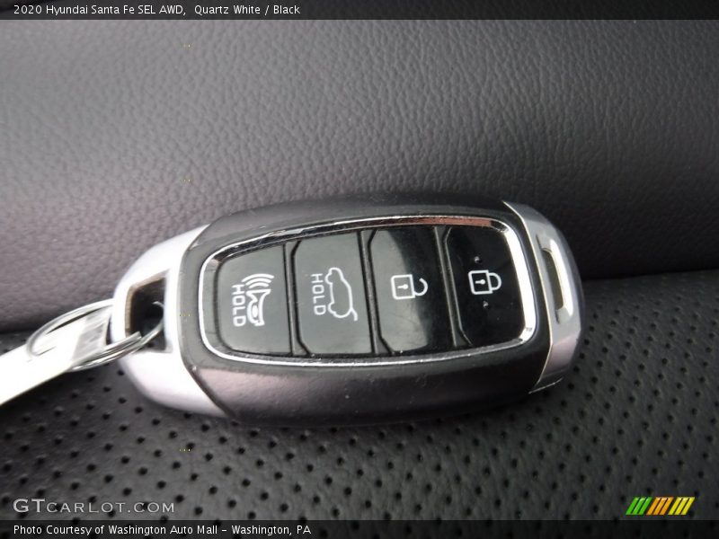 Quartz White / Black 2020 Hyundai Santa Fe SEL AWD