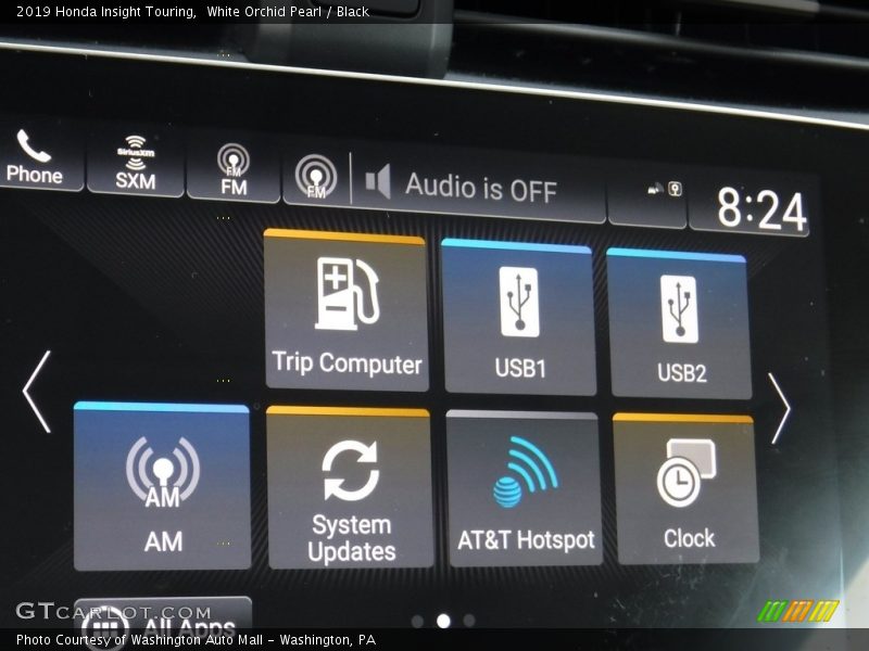 White Orchid Pearl / Black 2019 Honda Insight Touring