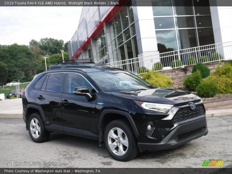 Midnight Black Metallic / Black 2019 Toyota RAV4 XLE AWD Hybrid
