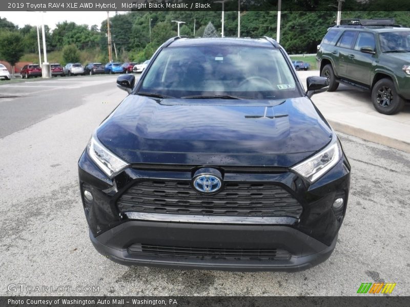 Midnight Black Metallic / Black 2019 Toyota RAV4 XLE AWD Hybrid