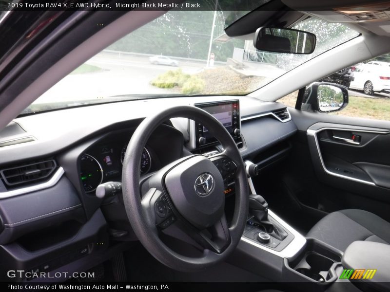 Midnight Black Metallic / Black 2019 Toyota RAV4 XLE AWD Hybrid