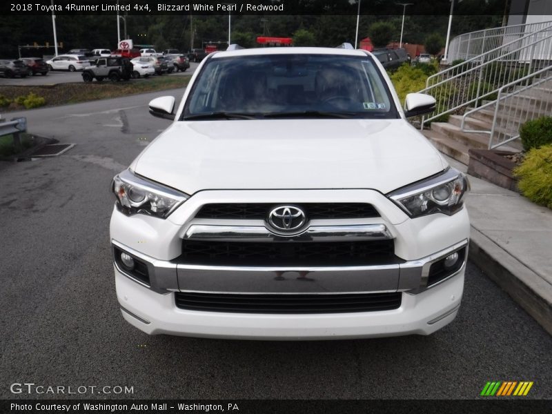 Blizzard White Pearl / Redwood 2018 Toyota 4Runner Limited 4x4