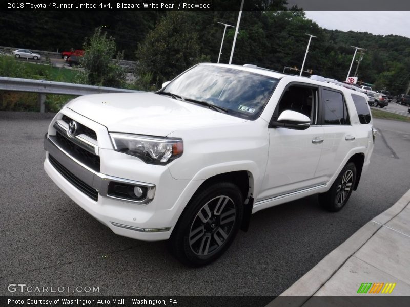 Blizzard White Pearl / Redwood 2018 Toyota 4Runner Limited 4x4