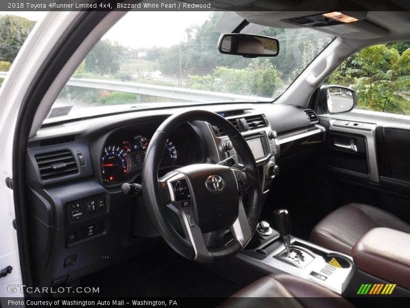 Blizzard White Pearl / Redwood 2018 Toyota 4Runner Limited 4x4