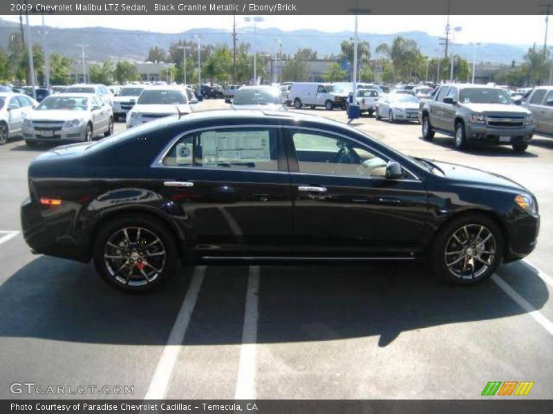 Black Granite Metallic / Ebony/Brick 2009 Chevrolet Malibu LTZ Sedan