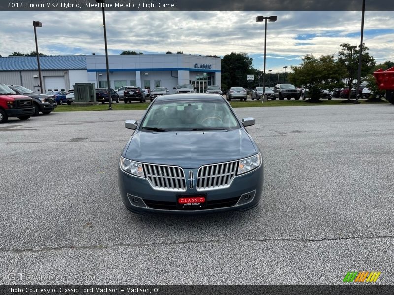 Steel Blue Metallic / Light Camel 2012 Lincoln MKZ Hybrid