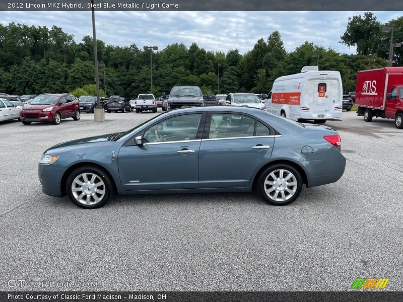 Steel Blue Metallic / Light Camel 2012 Lincoln MKZ Hybrid