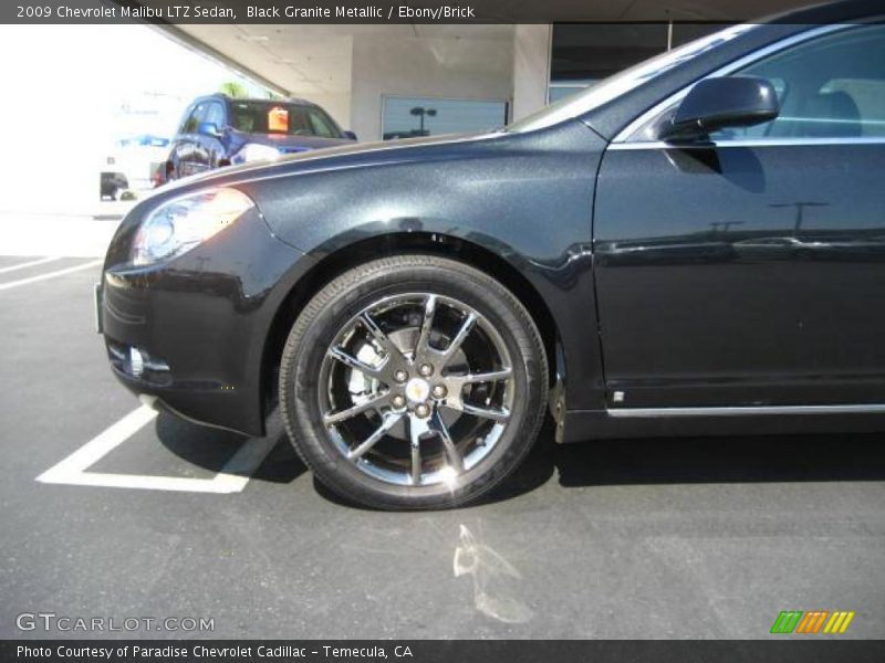 Black Granite Metallic / Ebony/Brick 2009 Chevrolet Malibu LTZ Sedan