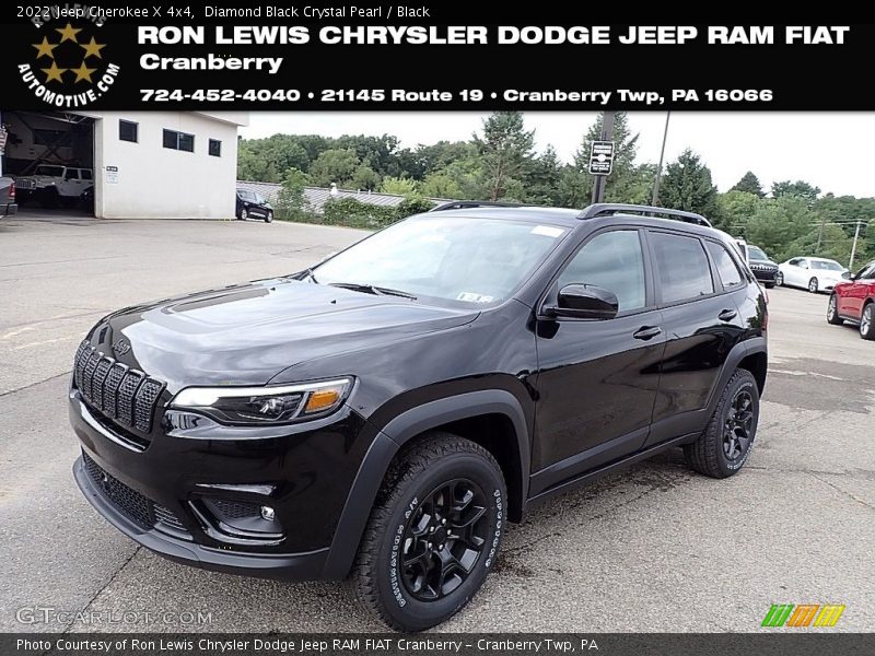 Diamond Black Crystal Pearl / Black 2022 Jeep Cherokee X 4x4