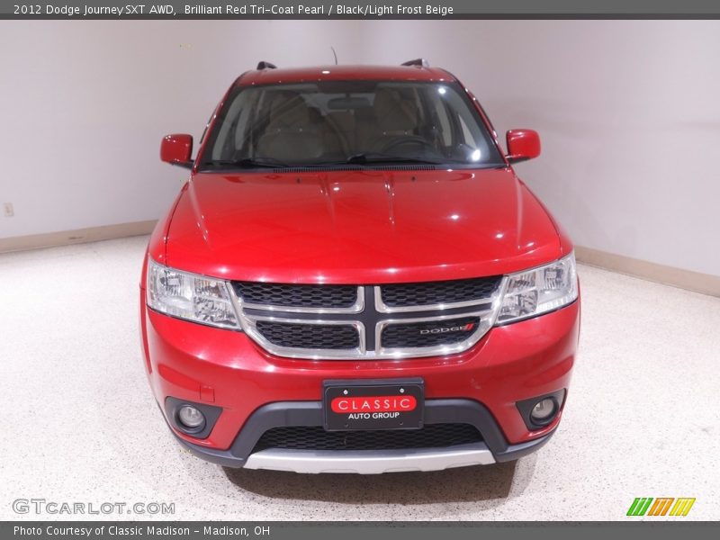 Brilliant Red Tri-Coat Pearl / Black/Light Frost Beige 2012 Dodge Journey SXT AWD