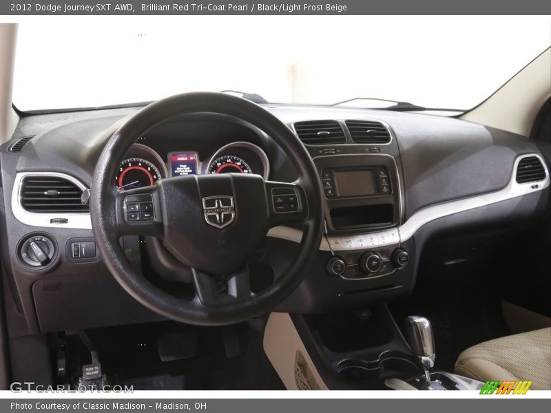 Brilliant Red Tri-Coat Pearl / Black/Light Frost Beige 2012 Dodge Journey SXT AWD