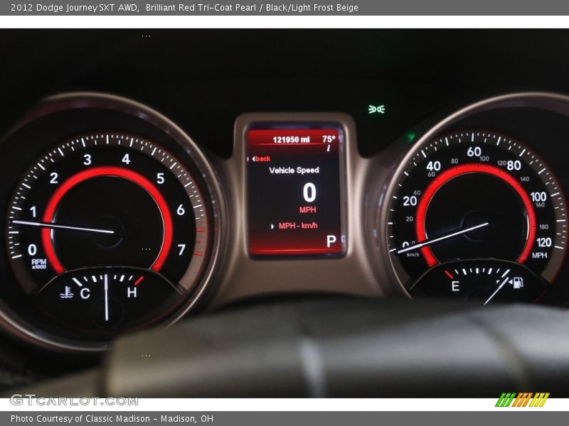 Brilliant Red Tri-Coat Pearl / Black/Light Frost Beige 2012 Dodge Journey SXT AWD