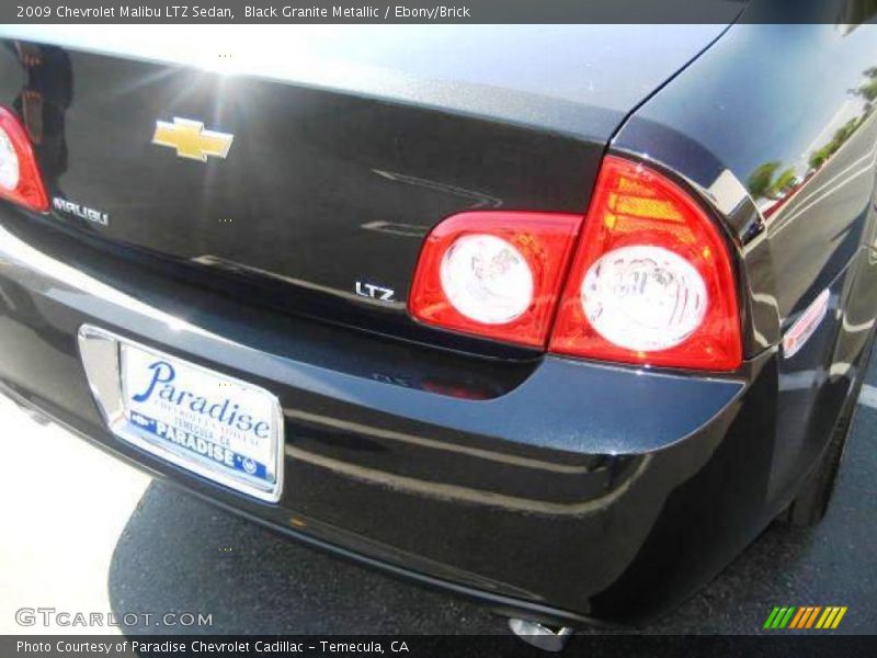 Black Granite Metallic / Ebony/Brick 2009 Chevrolet Malibu LTZ Sedan